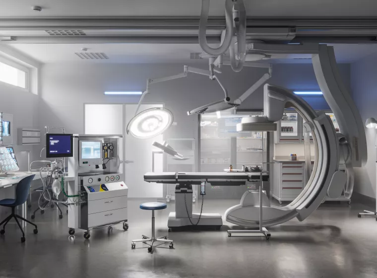 Modern operating room in a hospital