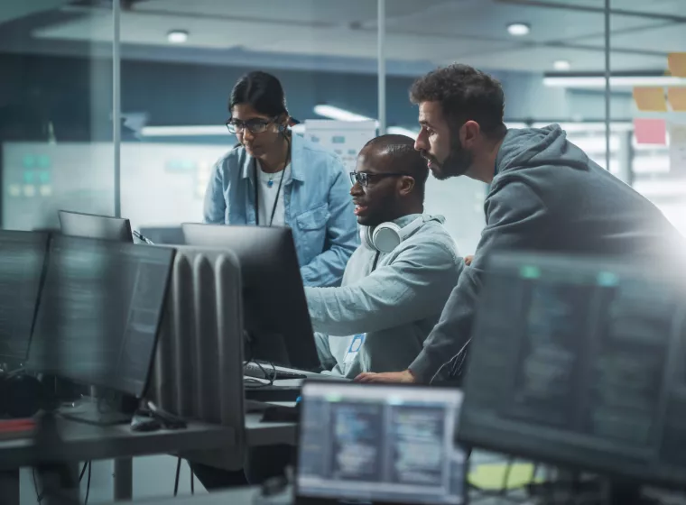 Group of Professionals Meeting in Modern Office