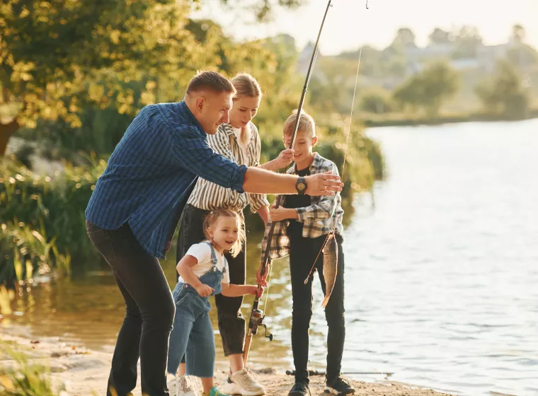 Family fishing