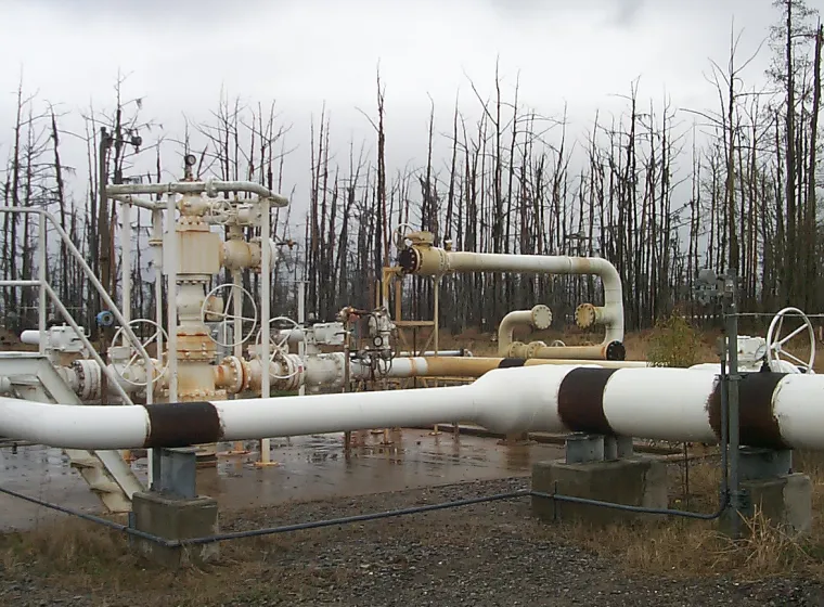gas storage wells with leak