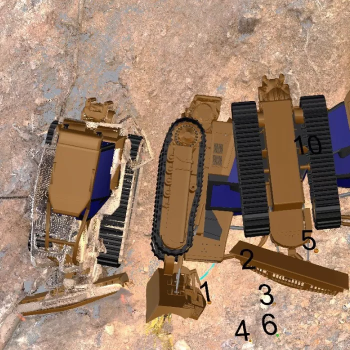 Vehicle accident satellite image