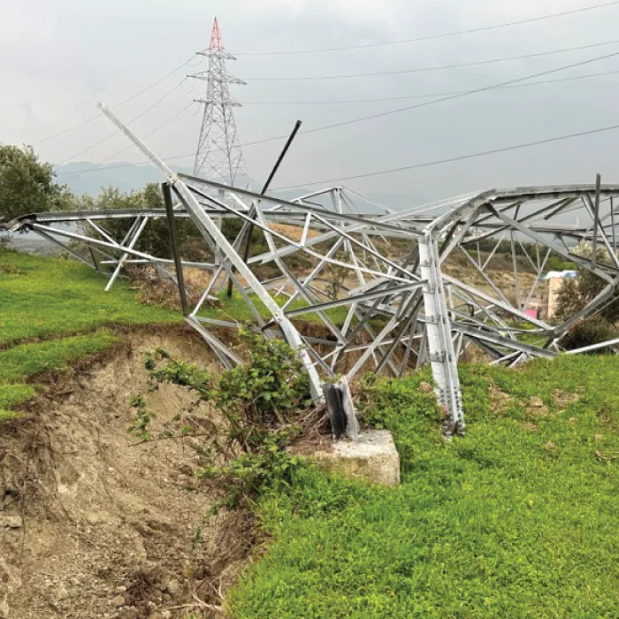 Collapsed tower from the Turkey earthquake