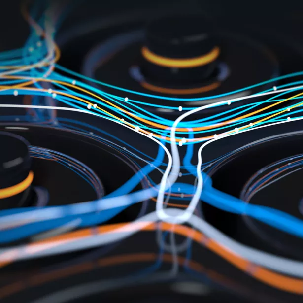 An abstract photo of battery energy. Exponent conducts research and provides strategic engineering support for battery and energy storage.