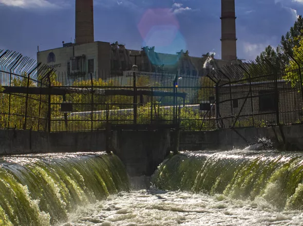 Waste water, power plant, pollution