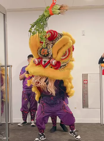 A Special Visitor Treated Staff to a Festive Lunar New Year Dance