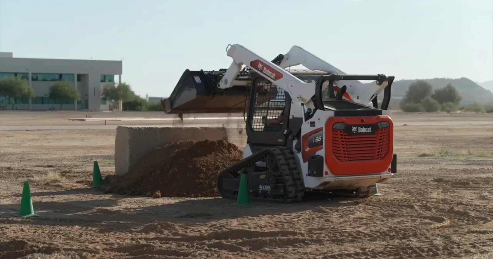 Construction equipment used in a UX test