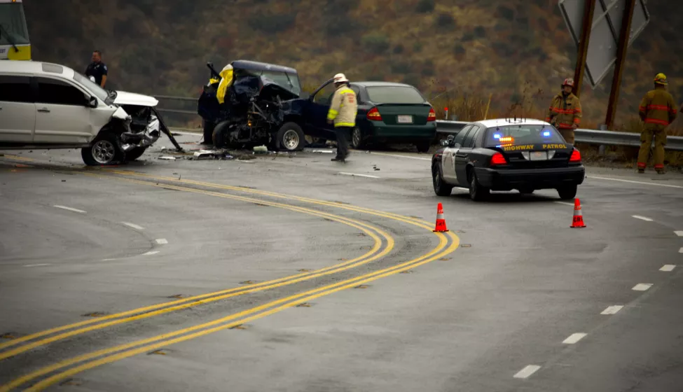 accident on mountain road involving a fatality car truck wreck mountain road curve