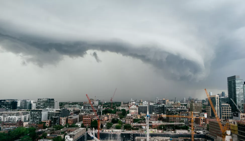 Storm cloud above the city