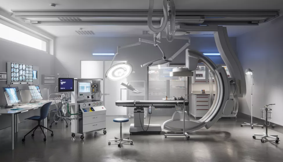 Modern operating room in a hospital