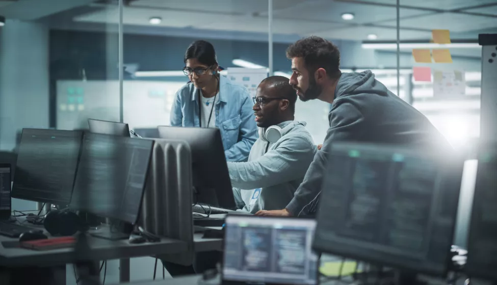 Group of Professionals Meeting in Modern Office