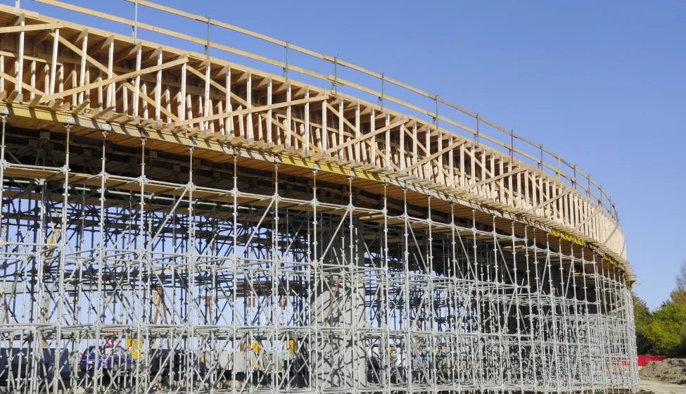 Highway bridge under construction