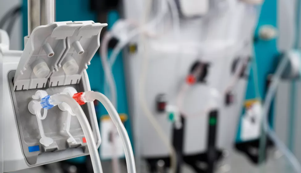 Hemodialysis Bloodline Tubes In Dialysis Machine