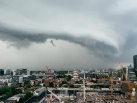 Storm cloud above the city