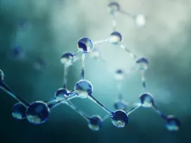 Hex-shaped molecules and atoms. Exponent Polmer Sciences & Materials Chemistry consultants provide expert support for every industry.