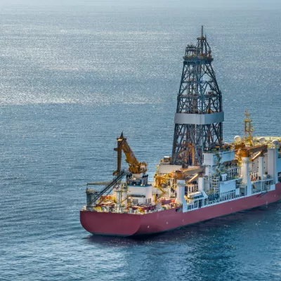 Drill ship in the ocean